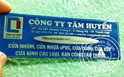 Làm mác nhôm phay- tem nhôm dập nổi kim loại giá rẻ